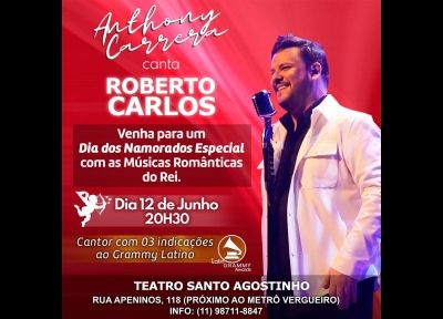 Anthony Carrera canta Roberto Carlos - Especial Dia dos Namorados