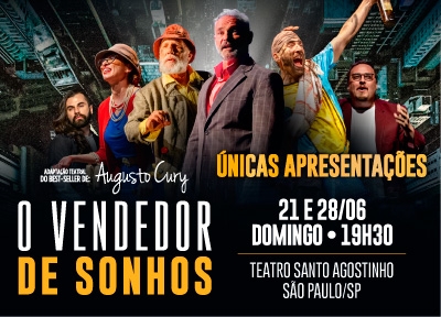 imagem representativa do espetáculo O Vendedor de Sonhos - Teatro Santo Agostinho