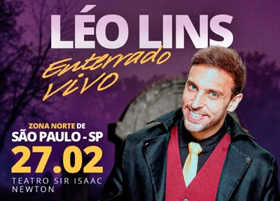 imagem ilustrativa espet�culo L�o Lins: Enterrado Vivo