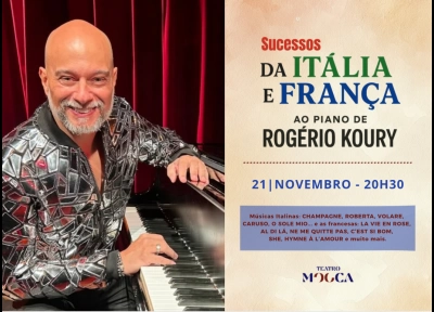Sucessos da Itlia e Frana ao Piano de Rogrio Koury no Teatro Mooca