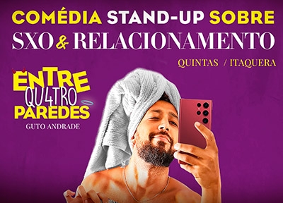 imagem representativa do espet�culo Guto Andrade em Entre Quatro Paredes - Itaquera