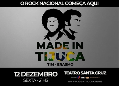 imagem ilustrativa espetculo Made in Tijuca - O Rock Nacional comea aqui no Teatro Santa Cruz