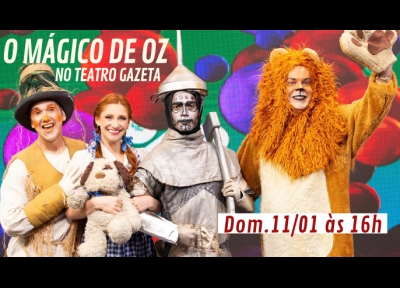 imagem representativa do espetculo O Mgico de Oz no Teatro Gazeta