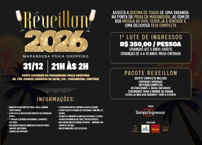 imagem representativa do espetculo Rveillon 2026 em Ubatuba - Maranduba Praia Shopping