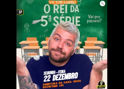 imagem ilustrativa espet�culo Victor Sarro - O Rei da Quinta S�rie