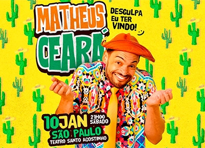 imagem ilustrativa espet�culo Matheus Cear� - Desculpa eu ter vindo