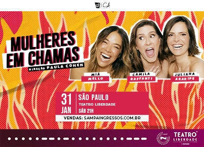 imagem ilustrativa espet�culo Mulheres em Chamas - Teatro Liberdade
