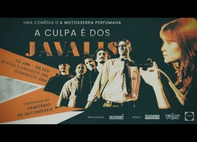 imagem representativa do espetáculo A Culpa É Dos Javalis