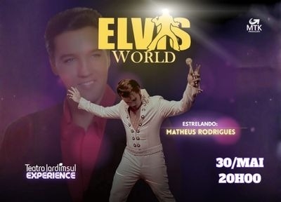 imagem representativa do espetáculo Elvis World Tribute, com Matheus Rodrigues