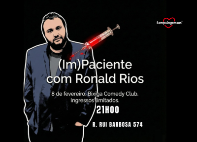 imagem representativa do espet�culo Im Paciente com Ronald Rios - Stand up Comedy