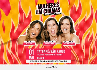imagem representativa do espetáculo Mulheres em Chamas - Teatro Fernando Torres