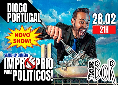 imagem ilustrativa espet�culo Diogo Portugal - Impr�prio para Pol�ticos