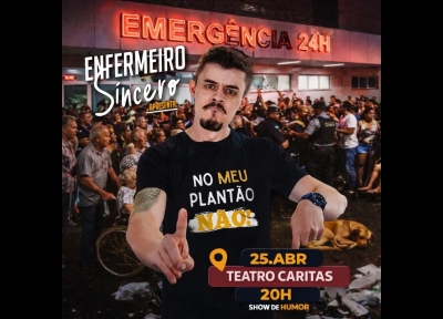 imagem representativa do espet�culo Enfermeiro Sincero: No meu plant�o, N�O!