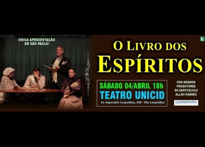 imagem representativa do espetáculo O Livro Dos Espíritos