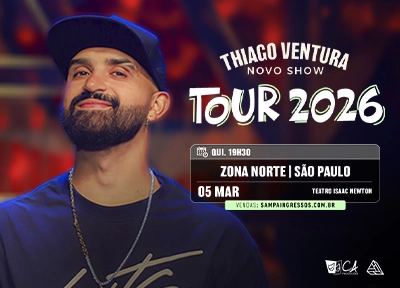imagem ilustrativa espet�culo Thiago Ventura - Lado a Lado - Zona Norte