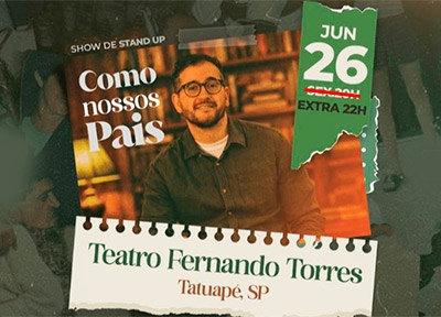 imagem representativa do espetáculo Afonso Padilha - Como Nossos Pais - Tatuapé