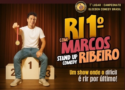 imagem representativa do espetáculo Ri primeiro com Marcos Ribeiro - Stand Up Comedy