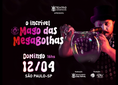 imagem representativa do espet�culo O Incr�vel Mago das Megabolhas - Teatro Corinthians