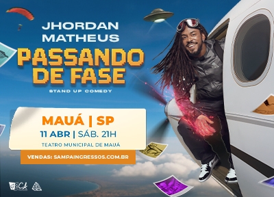 imagem representativa do espetáculo Jhordan Matheus - Passando de Fase - Mauá