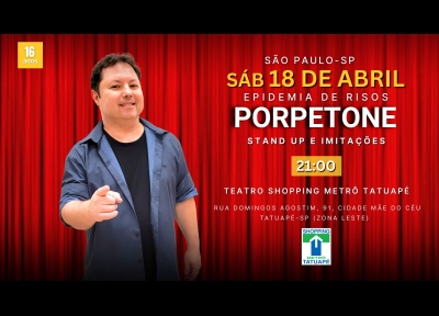 imagem representativa do espetáculo Porpetone - Epidemia de Risos