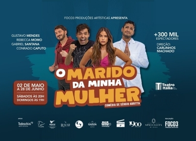 imagem representativa do espet�culo O Marido da Minha Mulher - Teatro It�lia