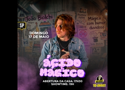 imagem representativa do espet�culo Jo�o Biolchi - �cido e M�gico