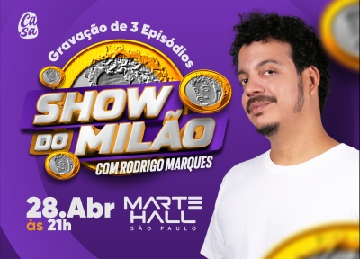 imagem representativa do espet�culo Show do Mil�o com Rodrigo Marques