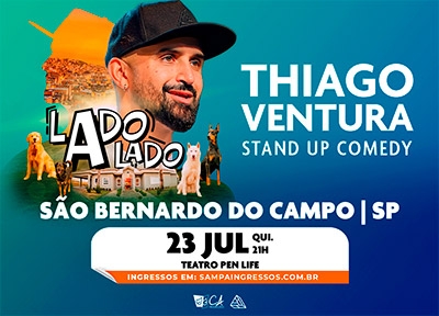 imagem representativa do espetáculo Thiago Ventura - Lado a Lado - São Bernardo do Campo
