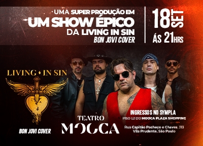 imagem representativa do espet�culo Living in Sin - Bon Jovi Tribute no Teatro Mooca