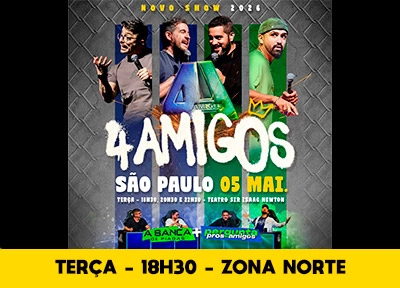 imagem ilustrativa espet�culo 4 Amigos na Zona Norte - A Banca de Piadas