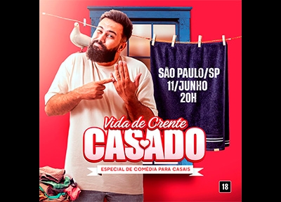 imagem representativa do espetáculo Vida de Crente Casado - Douglas di Lima
