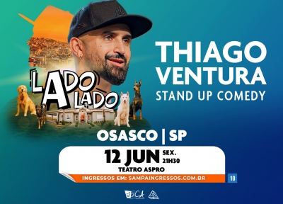 imagem representativa do espetáculo Thiago Ventura - Lado a Lado - Osasco