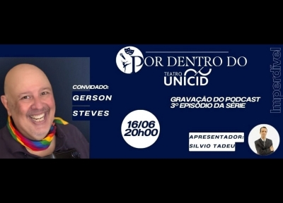 imagem representativa do espetáculo Por Dentro do Teatro Unicid - Convidado: Gerson Steves
