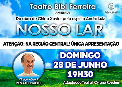 imagem representativa do espetáculo Nosso Lar - de Chico Xavier