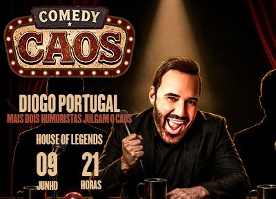 imagem representativa do espetáculo Comedy Caos com Diogo Portugal