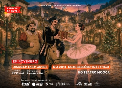 imagem representativa do espet�culo O Natal de Dom Quixote e Sancho Pan�a no Teatro Mooca