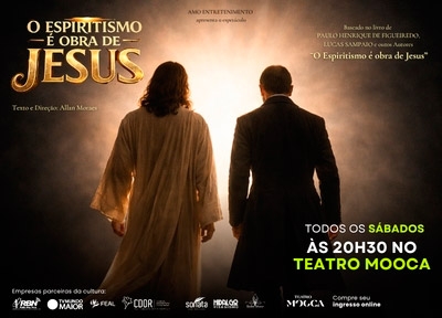 imagem representativa do espetáculo O Espiritismo é Obra de Jesus no Teatro Mooca