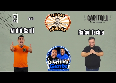 imagem representativa do espet�culo Ter�as C�micas e DivertidaGente apresentam Andr� Santi e Rafael Facina