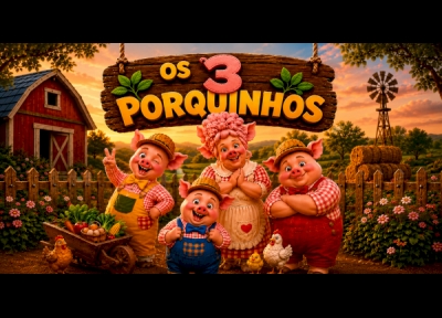 imagem representativa do espetáculo Os Três Porquinhos - O mundo nos espera
