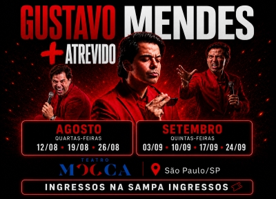 imagem representativa do espetáculo Mais Atrevido com Gustavo Mendes