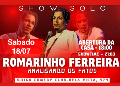 imagem representativa do espetáculo Romarinho Ferreira em Analisando os Fatos - Stand Up Comedy