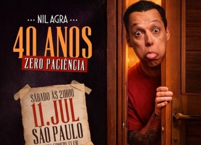 imagem representativa do espetáculo Nil Agra - 40 anos Zero Paciência