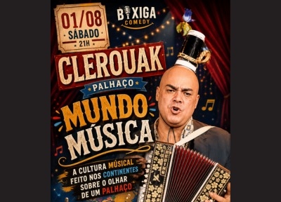 imagem representativa do espetáculo Clerouak - Mundo Música - Bixiga Comedy