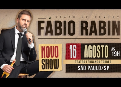 imagem representativa do espet�culo Fábio Rabin - Novo Show - no Tatuapé