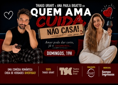 imagem representativa do espet�culo Quem Ama Cuida, Não Casa! Não, pera...