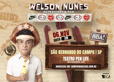 imagem representativa do espet�culo Wêlson Nunes - Stand-up Comedy - SBC