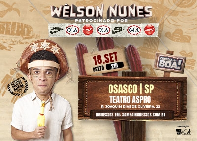 imagem representativa do espet�culo Wêlson Nunes em Osasco