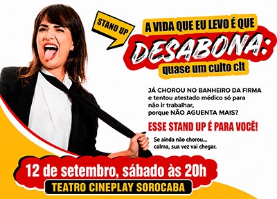 imagem representativa do espet�culo A Vida Que Eu Levo É Que Desabona: Quase um Culto CLT - Sorocaba