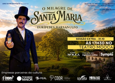 imagem representativa do espet�culo O Milagre de Santa Maria - Eurípedes Barsanulfo no Teatro Mooca