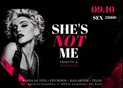 imagem representativa do espet�culo She´s Not Me - Tributo a Madonna